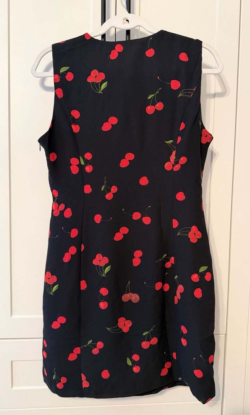Commense Cherry Print Sleeveless V-Neck Mini Dress - Picture 7 of 8